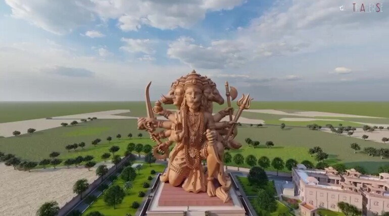 151ft Panchmukhi Balaji statue, Panchmukhi Hanuman murti, Hanuman Ji temple donation, World's tallest Panchmukhi Balaji